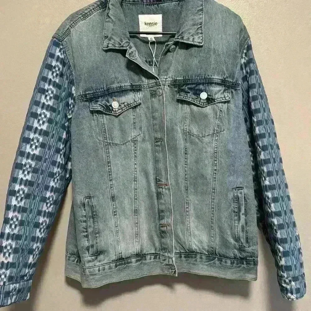 Kensie Vintage LUXE Jean jacket XL NWT - Picture 2 of 6